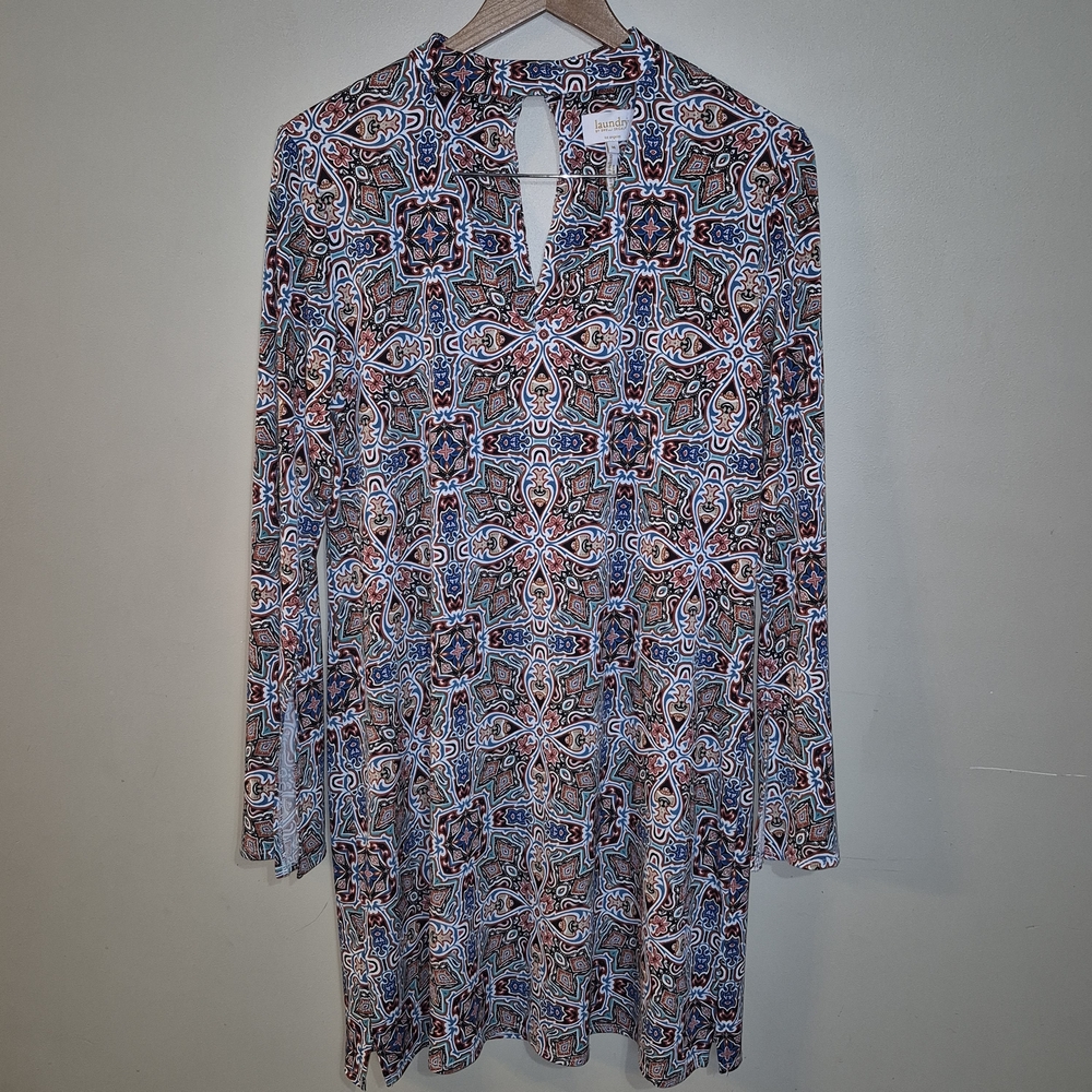 Laundry By Shelli Segal Geometric Long Sleeve Dress